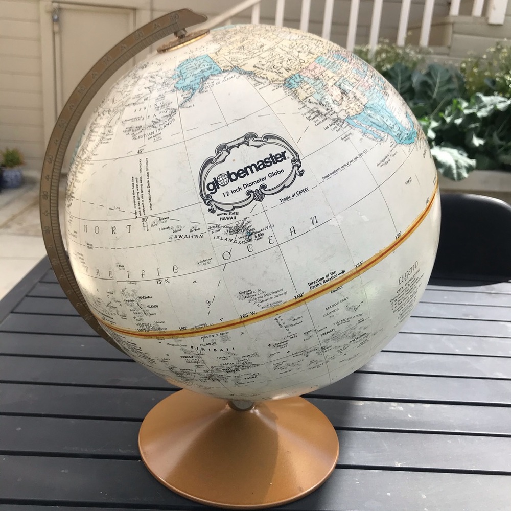 1960s Vintage Classroom Globe